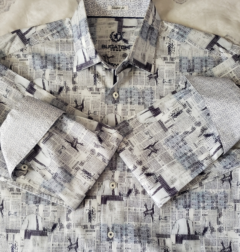 Bugatchi long sleeve shirt size M worn once